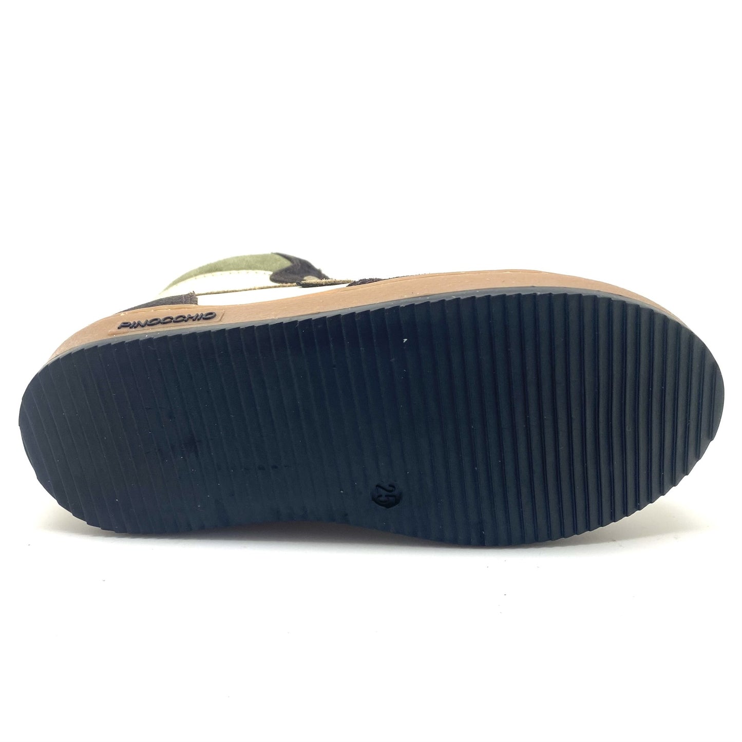 Pinocchio hoge sneaker bruin beige groen