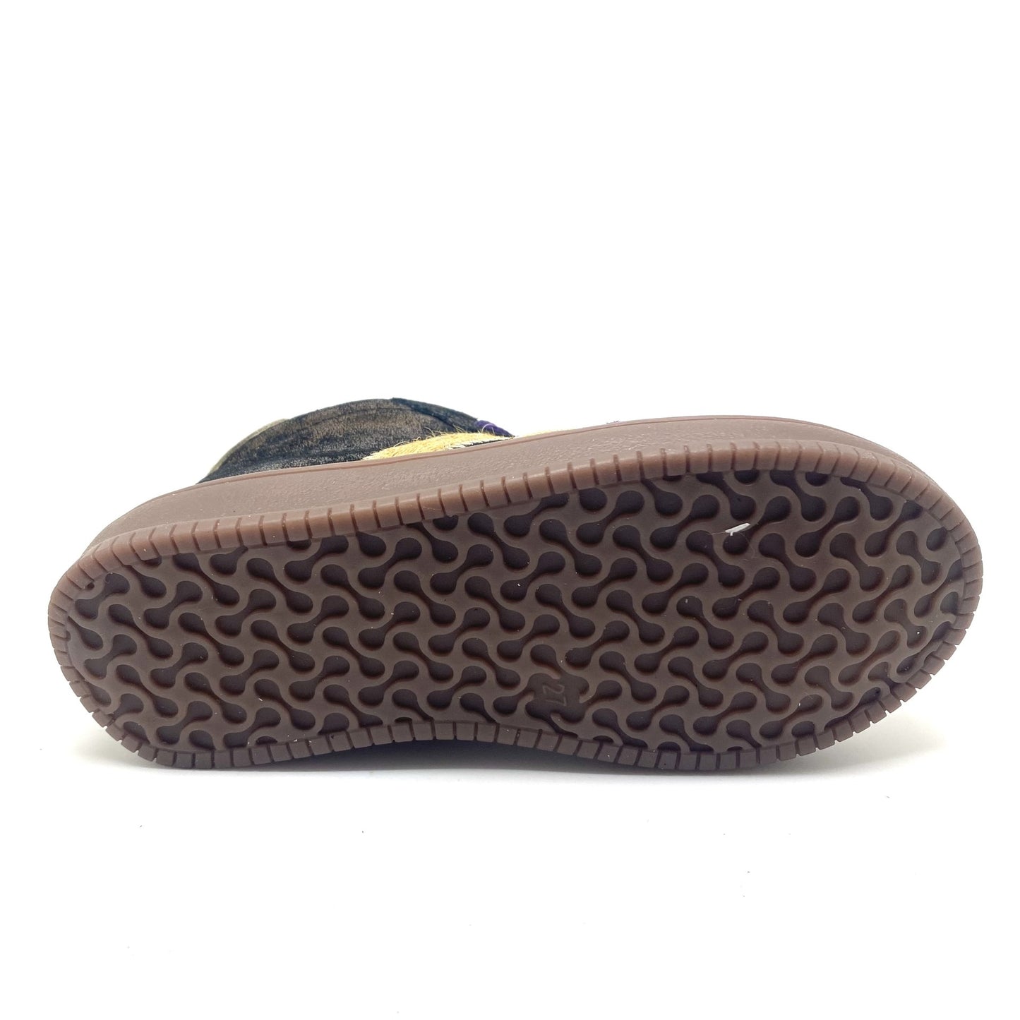 Hip half hoge sneaker met paars en bronze