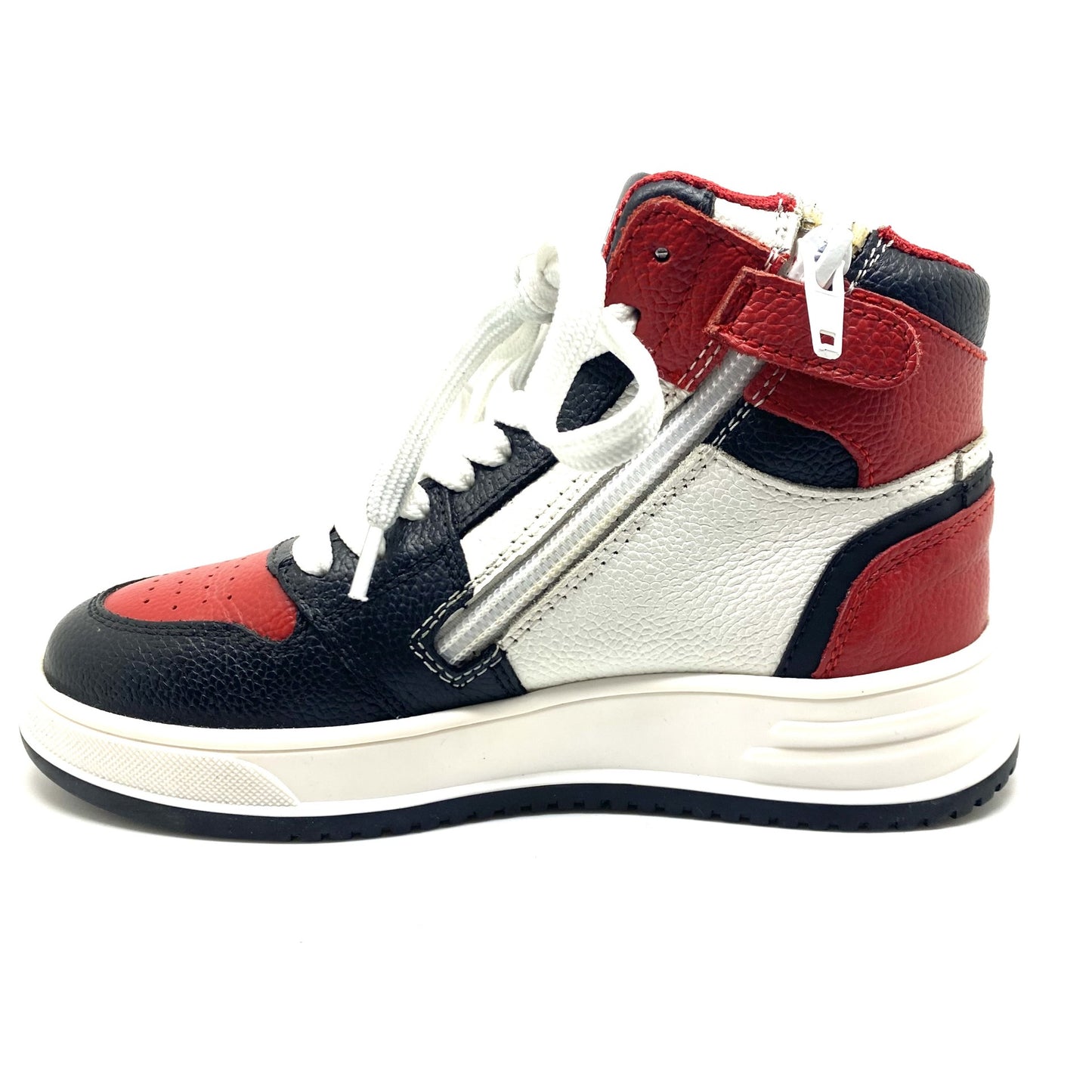 Hip hoge sneaker rood wit