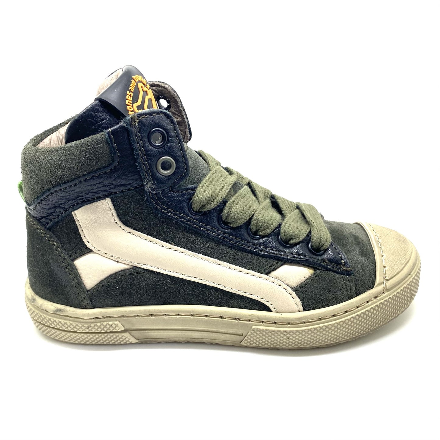 Stones and Bones hoge groene sneaker met zwart