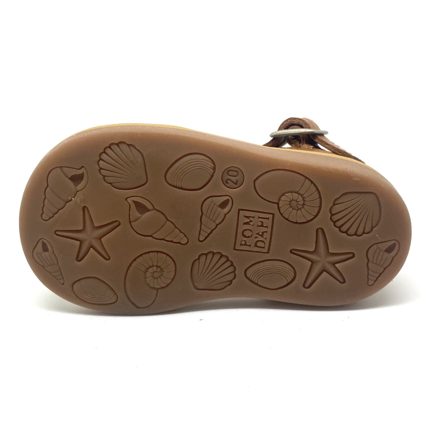 Pom D'api cognac sandaal met ijsje