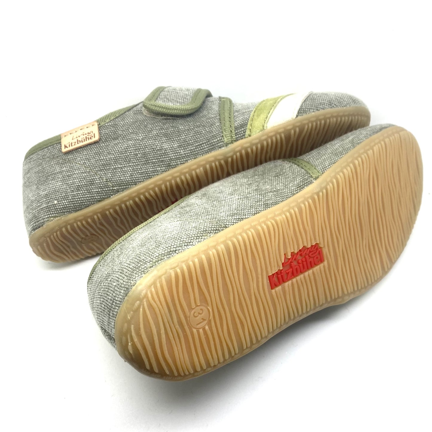 Kitzbühel pantoffel kaki kleur met krokodil