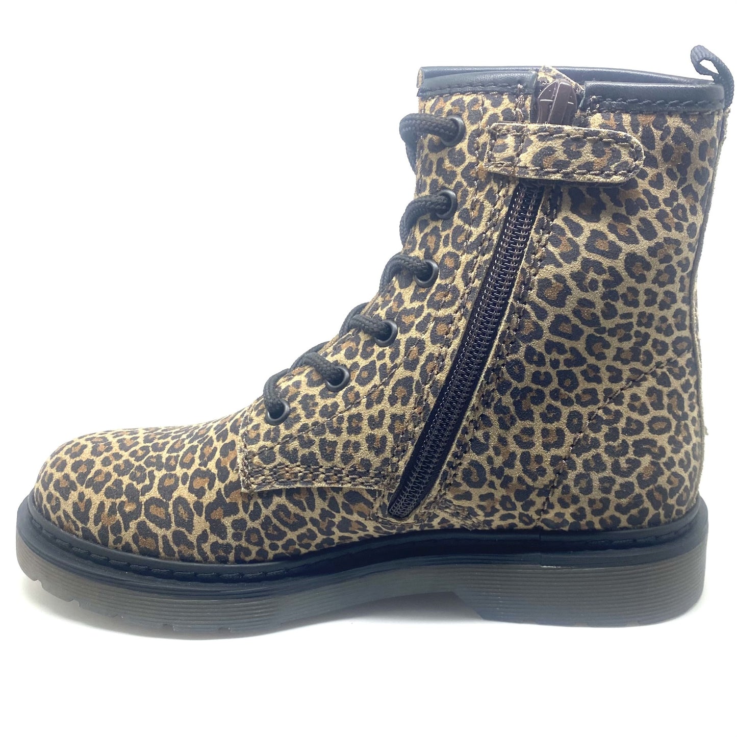 Hip hoge leopard veter bottine