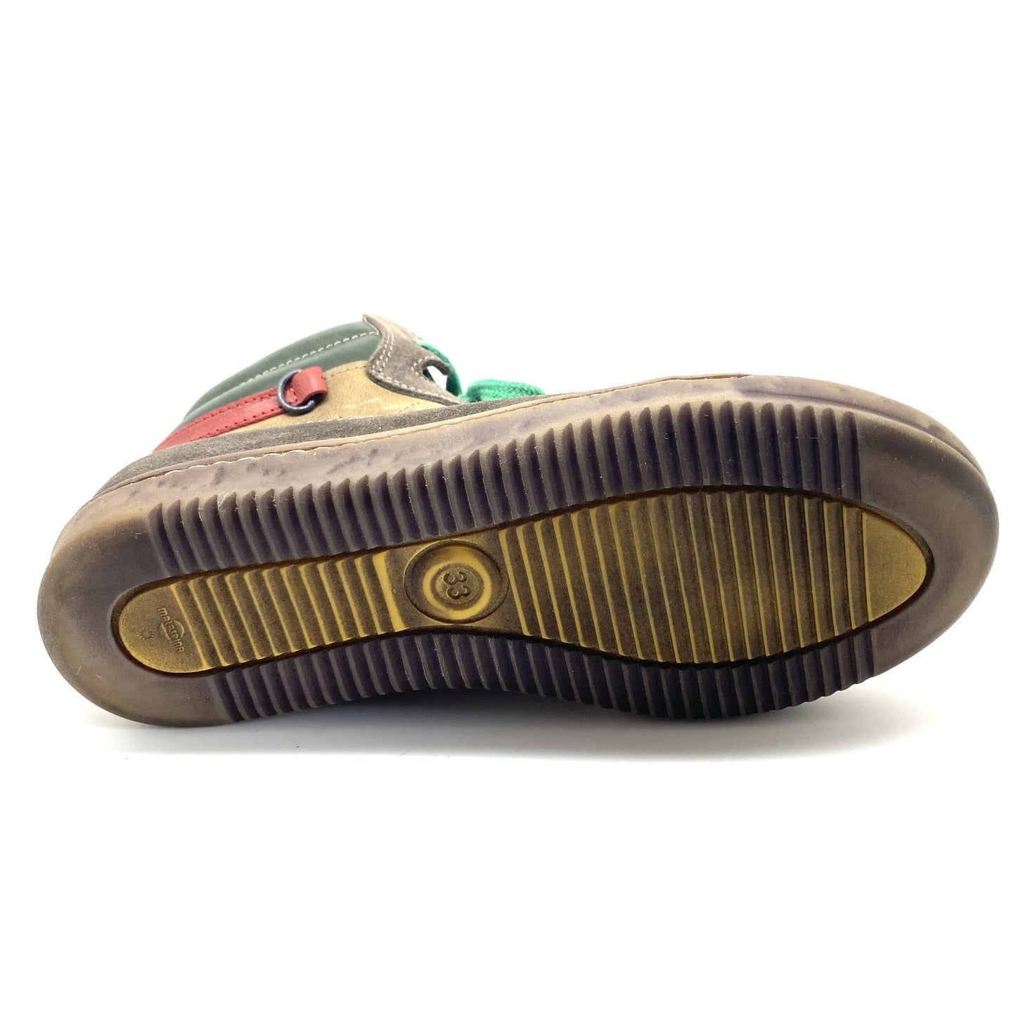 Lepi hoge sneaker met groene veters