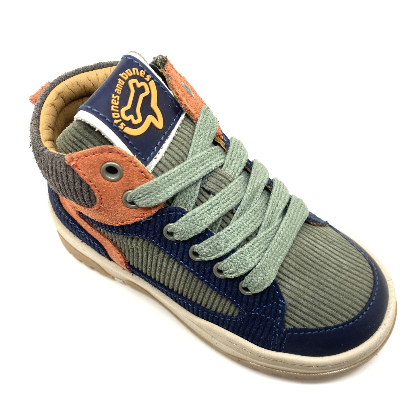 Stones and Bones KANTE sneaker kaki en blauw