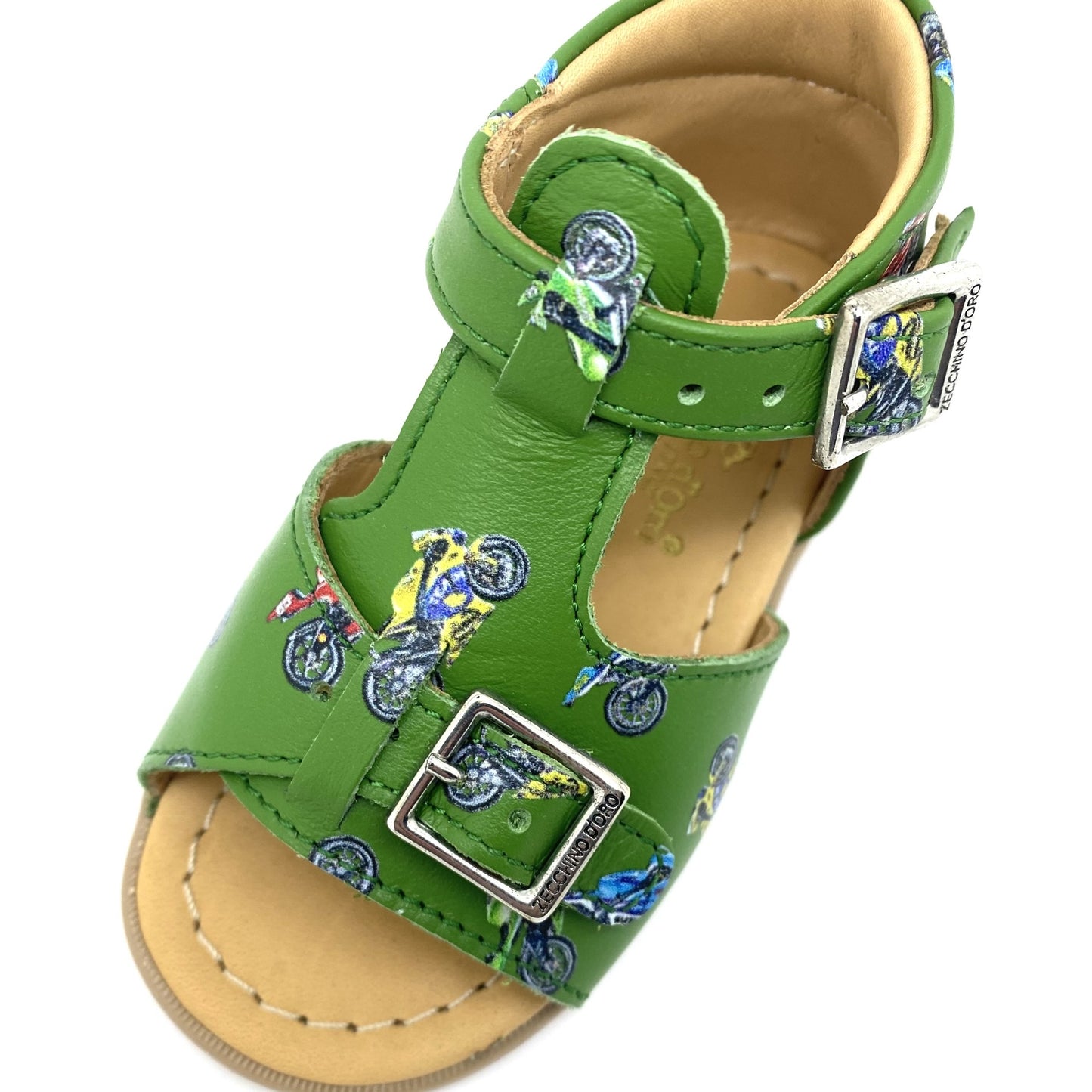 Zecchino D'oro sandaal groen met brommers.