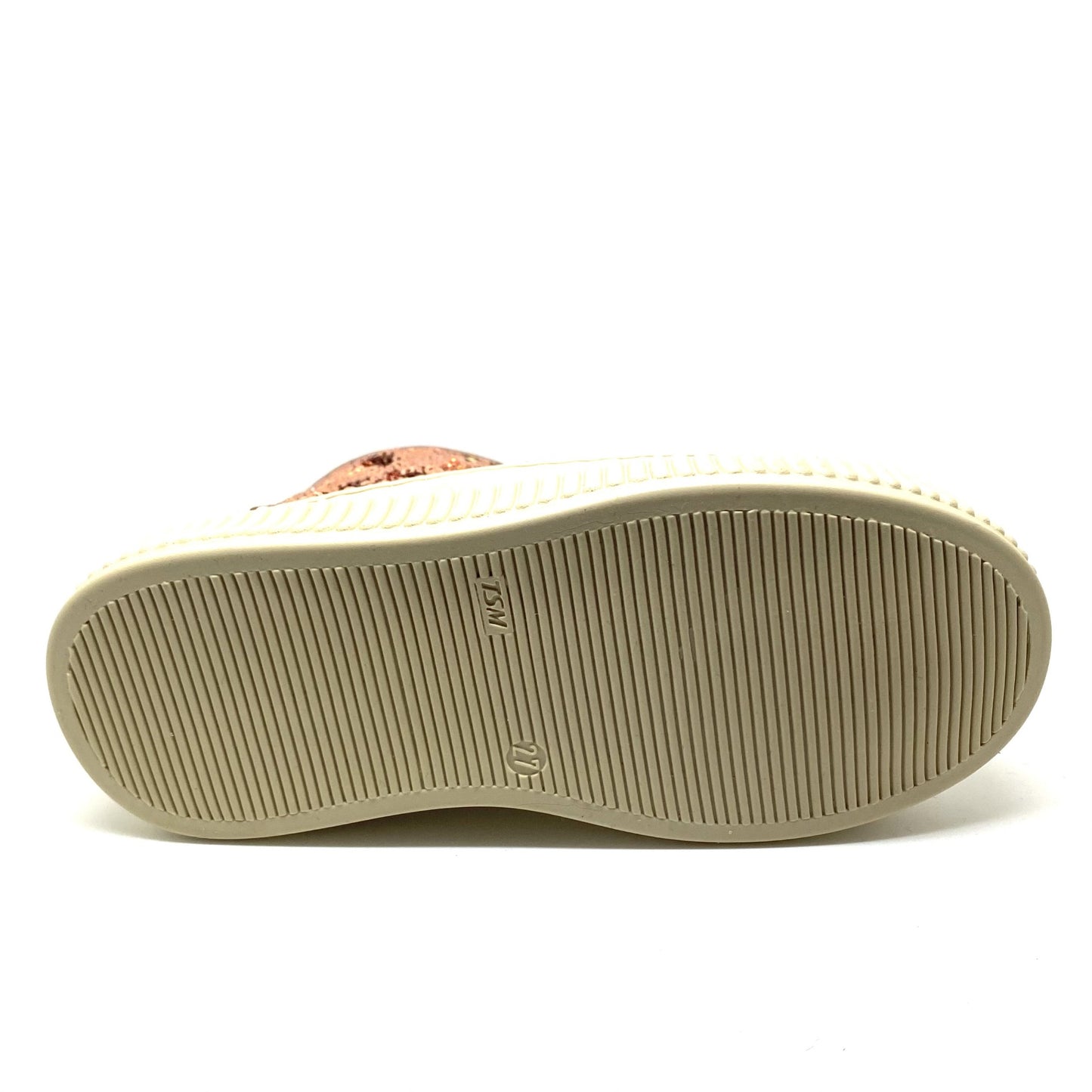 Beberlis sneaker rose bronze met pailletten