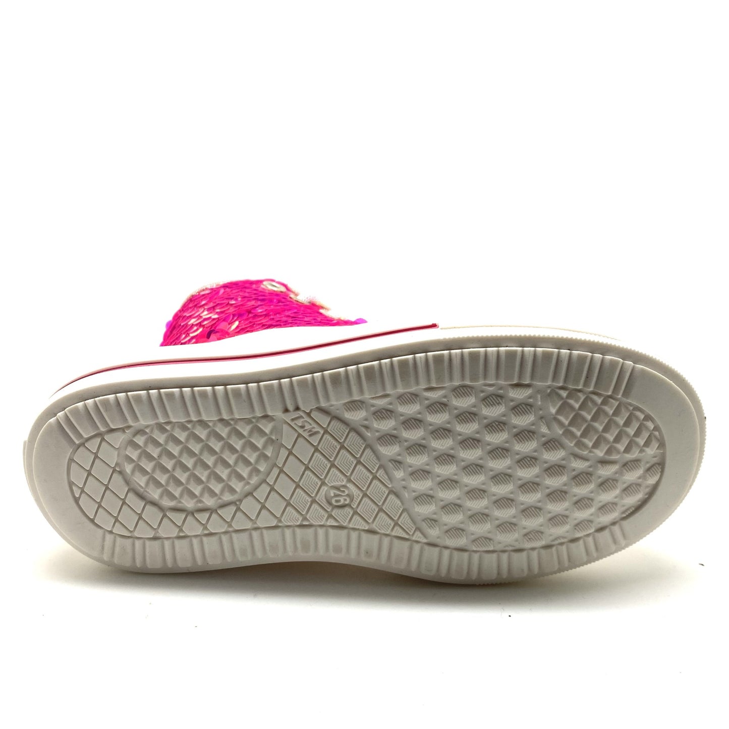 Zecchino D'oro sneaker met roos rode pailletten