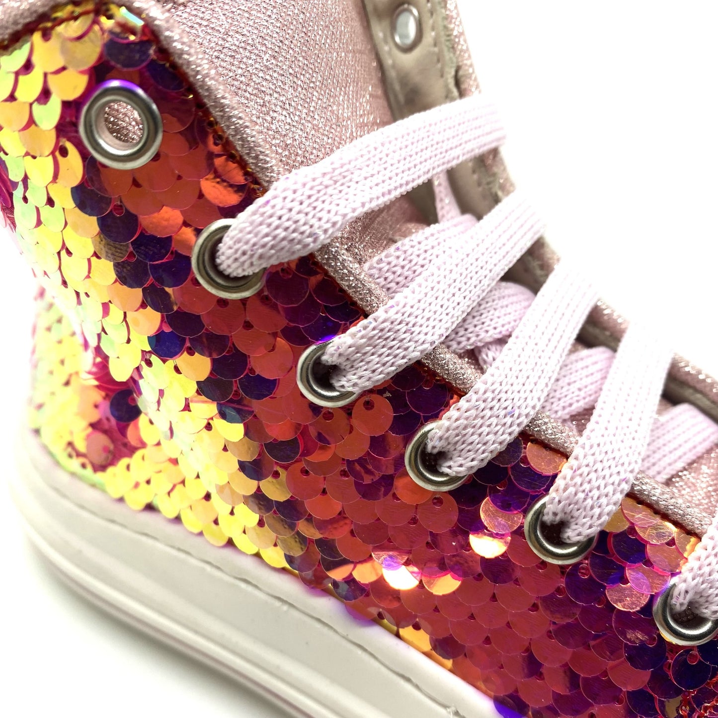 Zecchino D'oro sneaker met roos rode pailletten