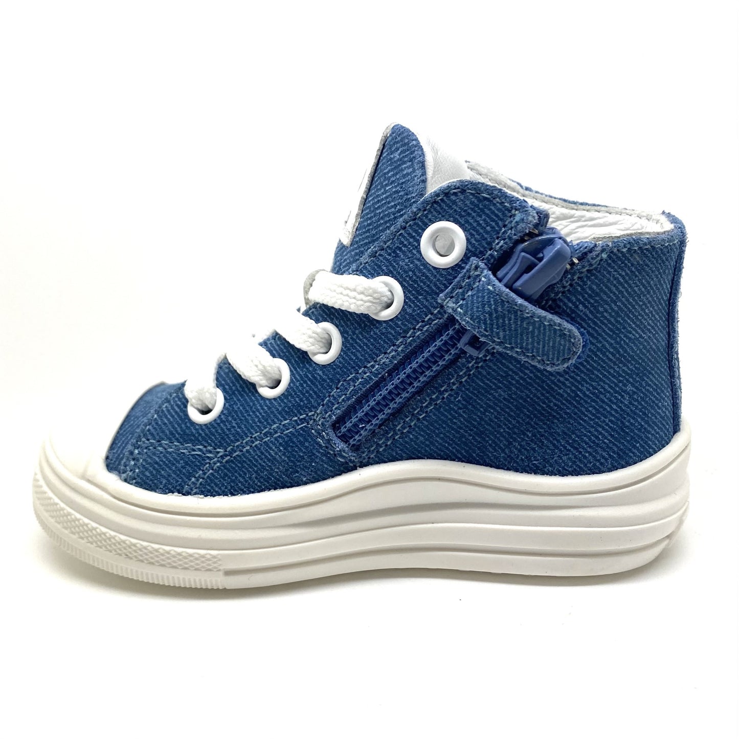 Pinocchio hoge blauwe stoere sneaker.