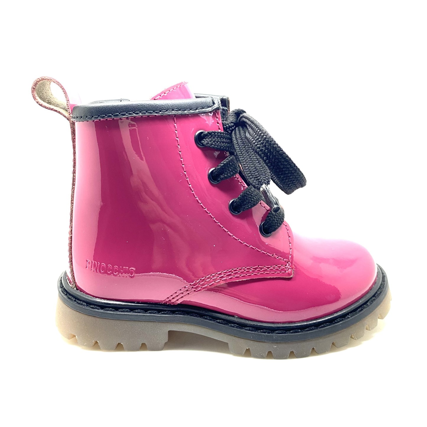 Pinocchio veter bottine in roze lak