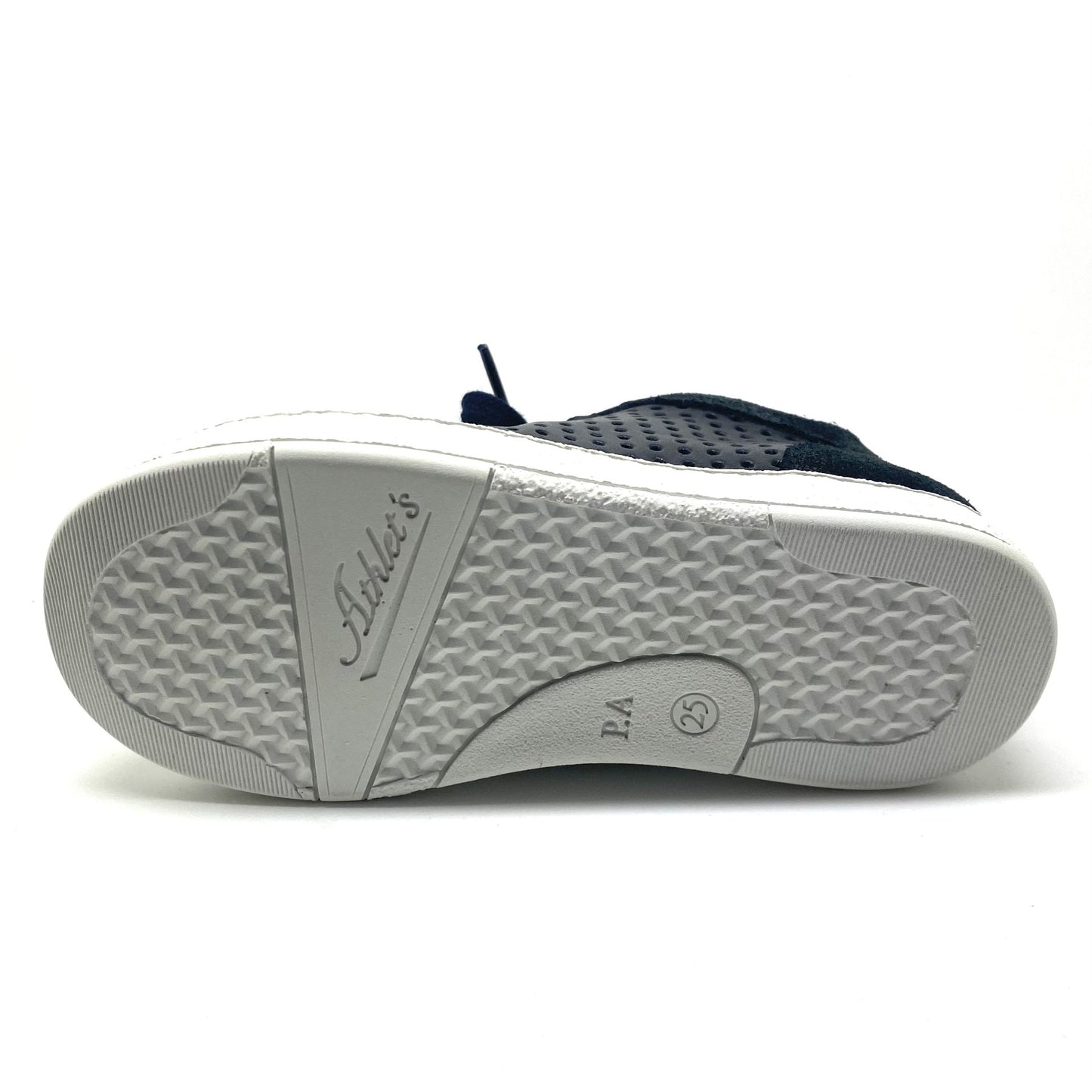 Pom D'api zwarte sneaker met witte strepen en extra oranje veters