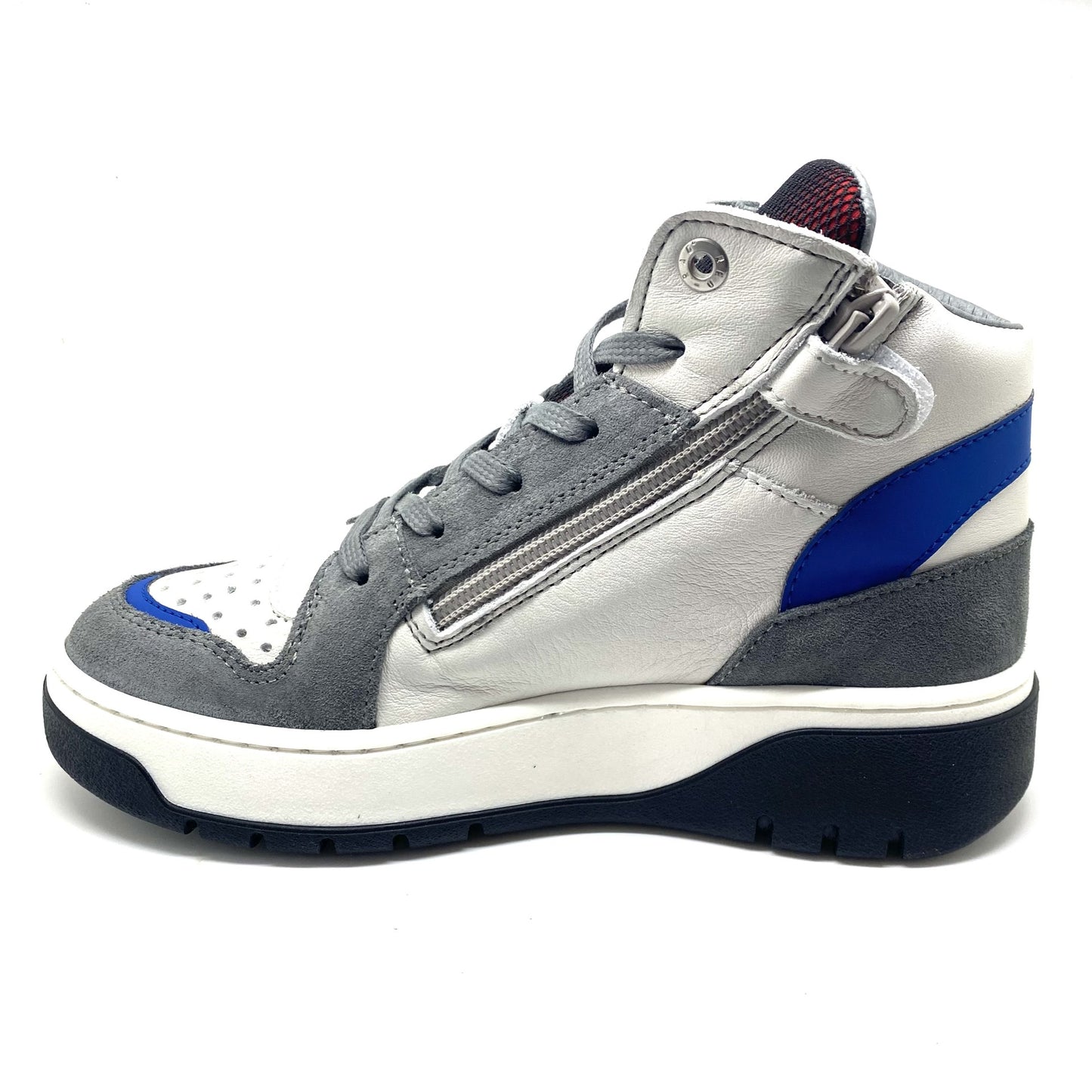 Red Rag hoge sneaker wit blauw en grijs