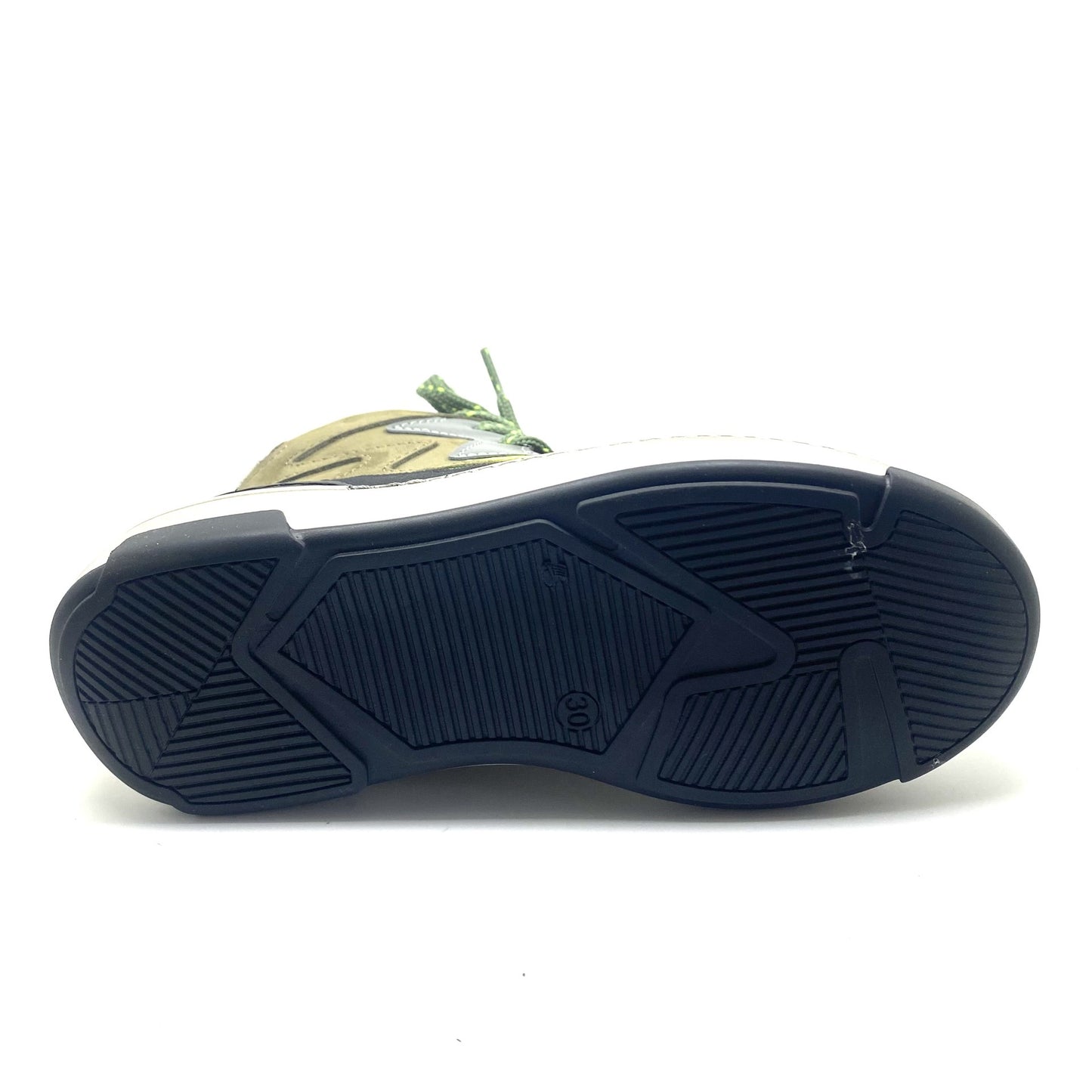 Red Rag hoge sneaker kaki met fluo geel