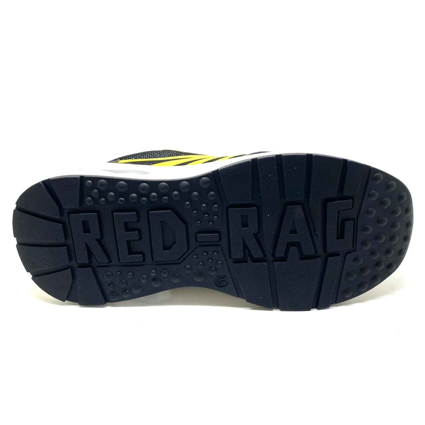 Red Rag runner zwart geel.