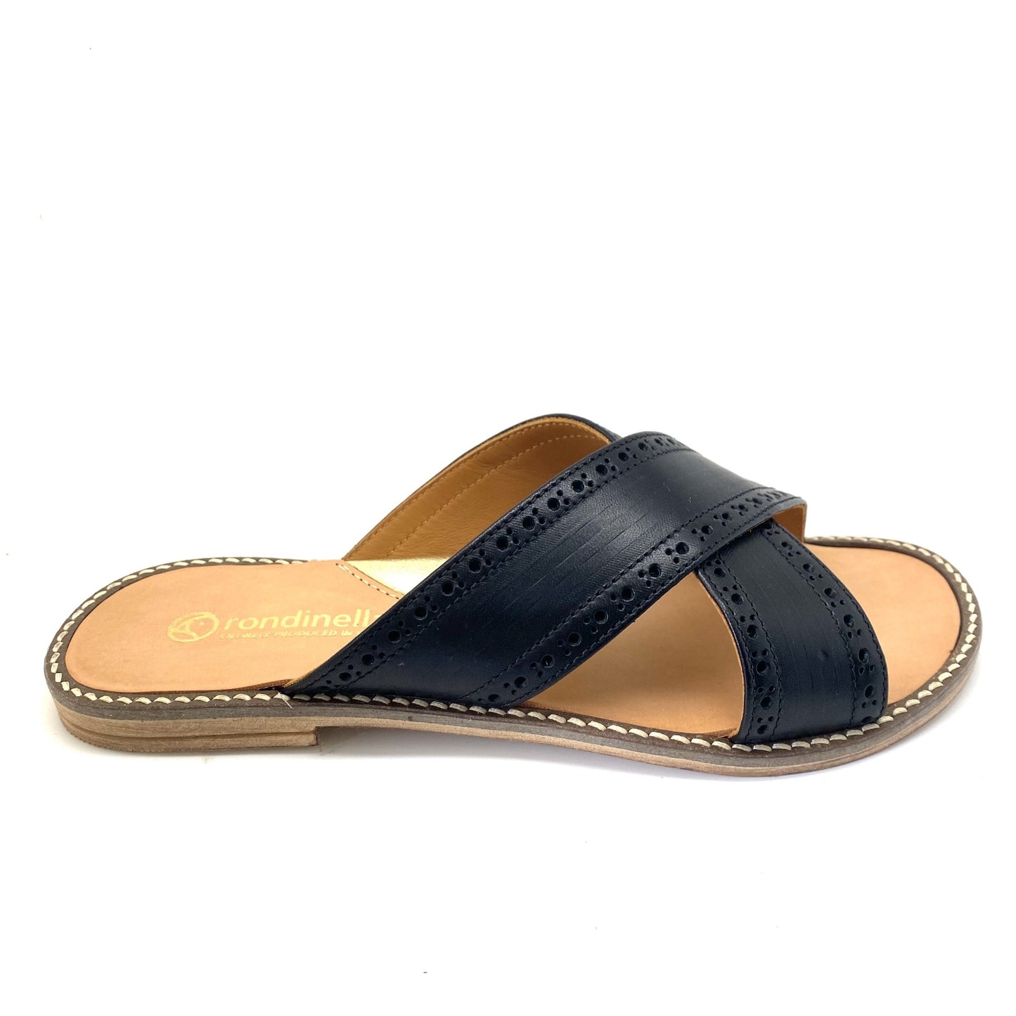 Rondinella slipper zwart