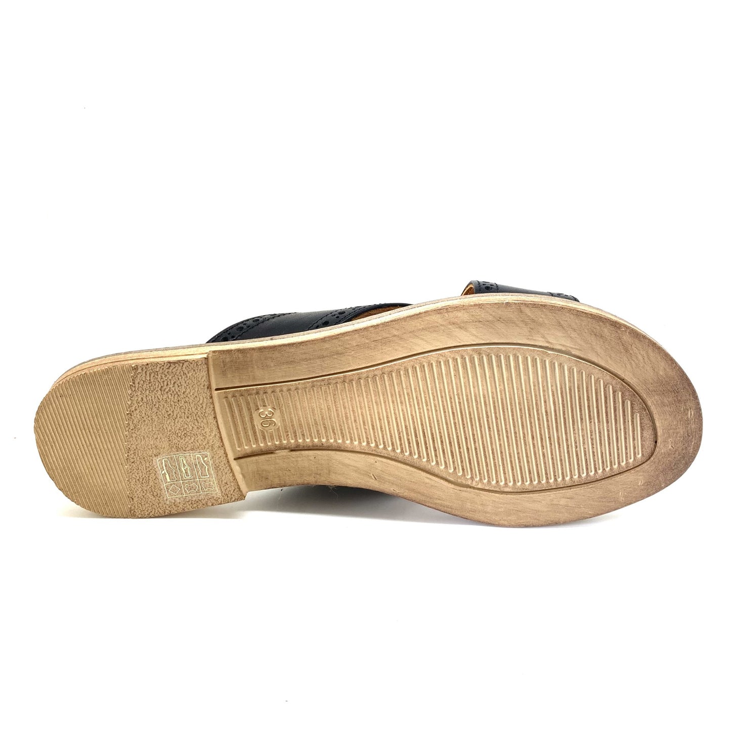 Rondinella slipper zwart
