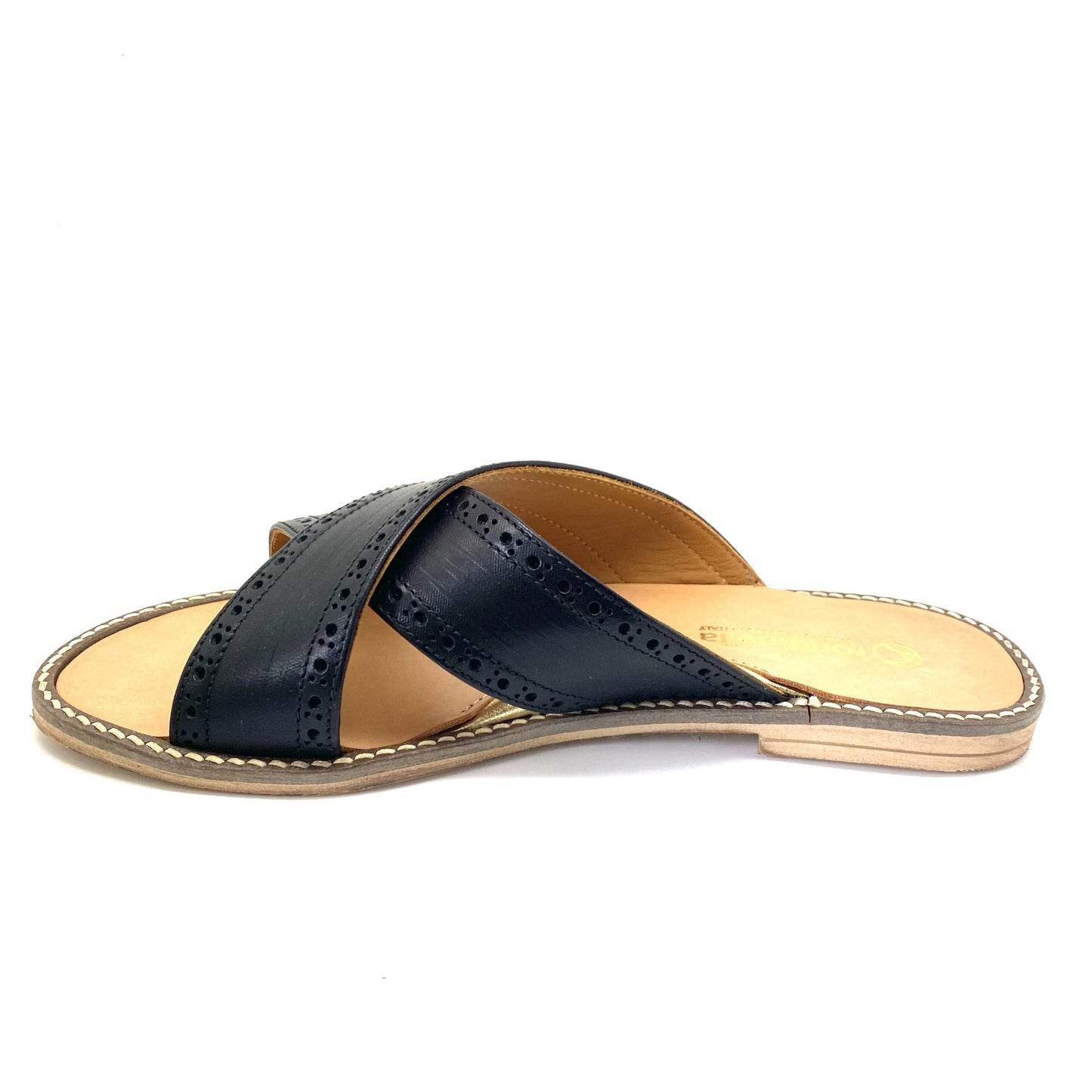 Rondinella slipper zwart