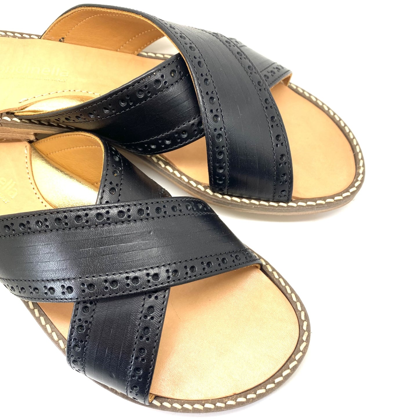 Rondinella slipper zwart