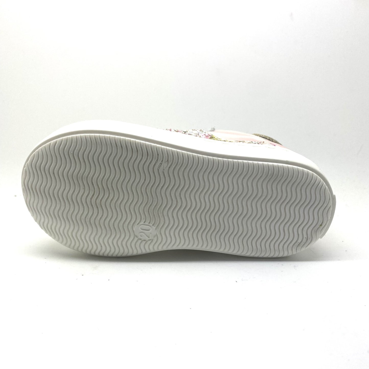 Beberlis roos sneakertje met glitter.