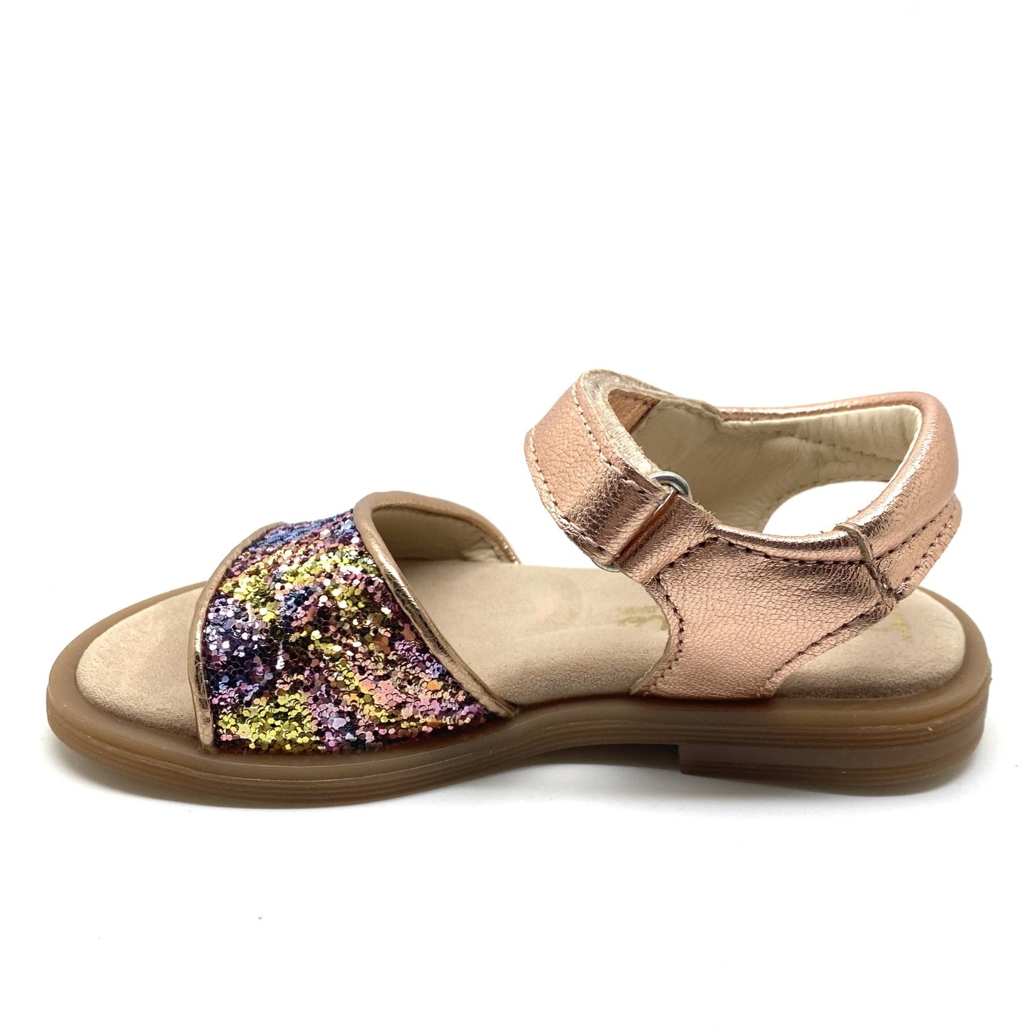 Beberlis sandaal met glitters vooraan