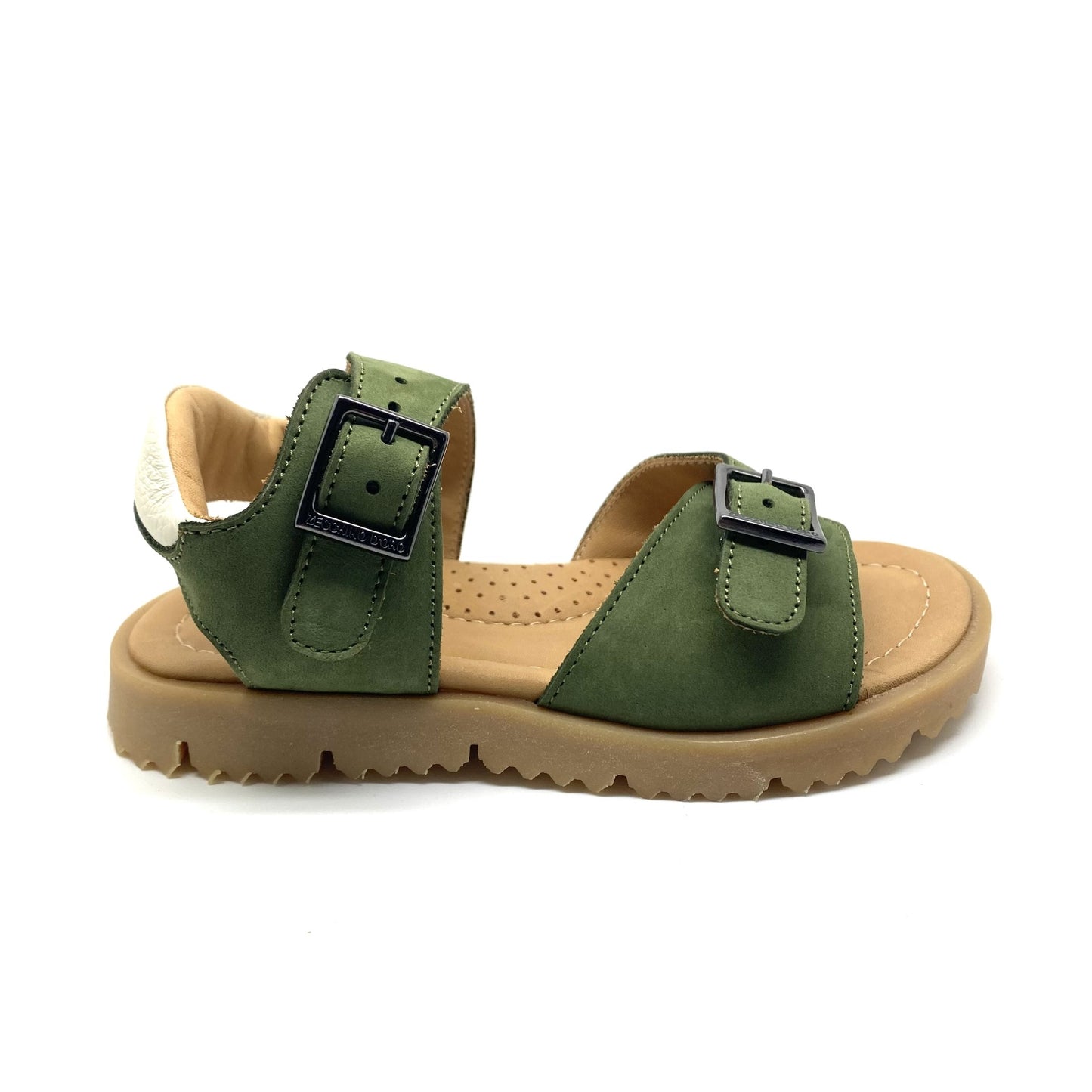 Zecchino D'oro sandaal kaki met gesp