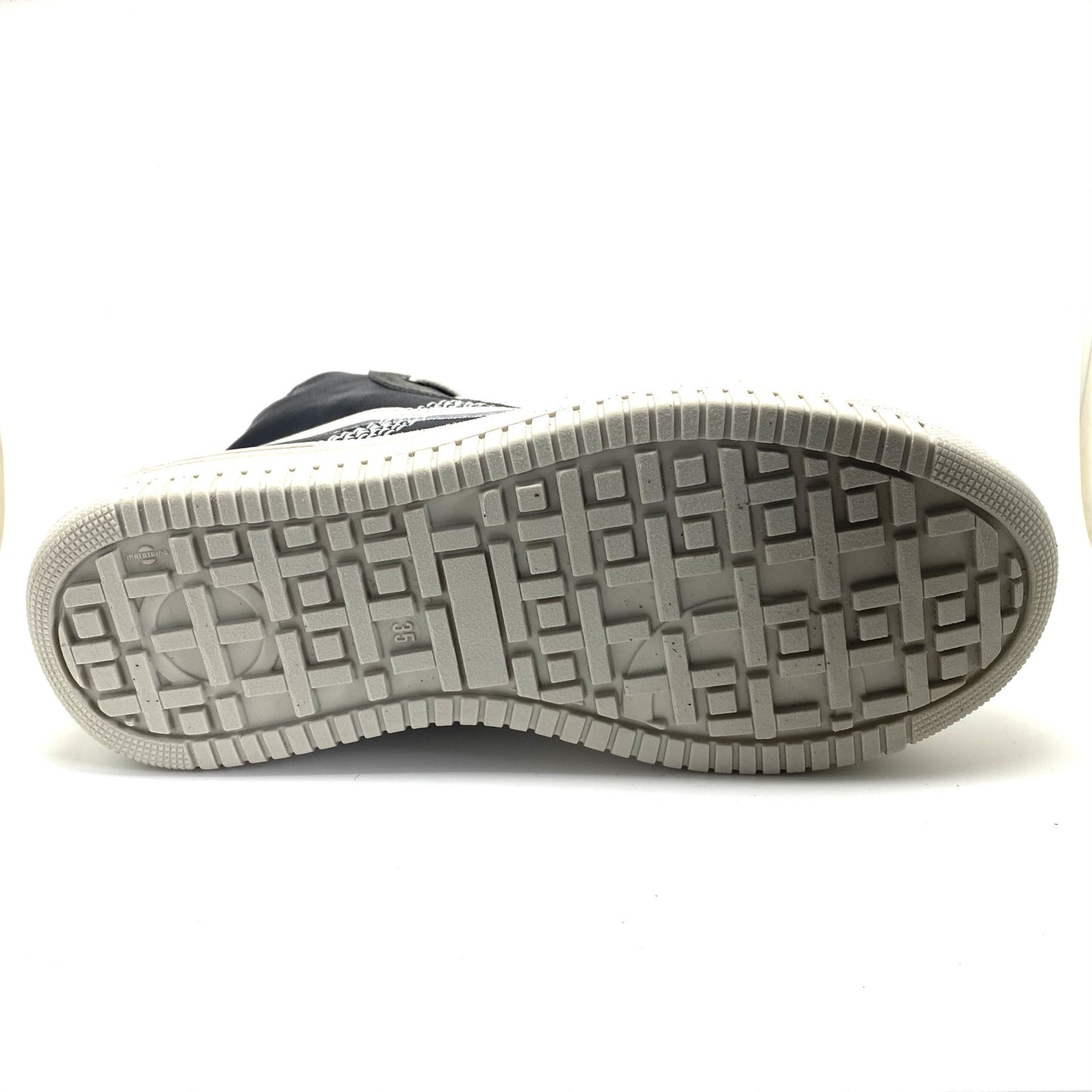 Stones and Bones hoge sneaker grijs zwart en wit