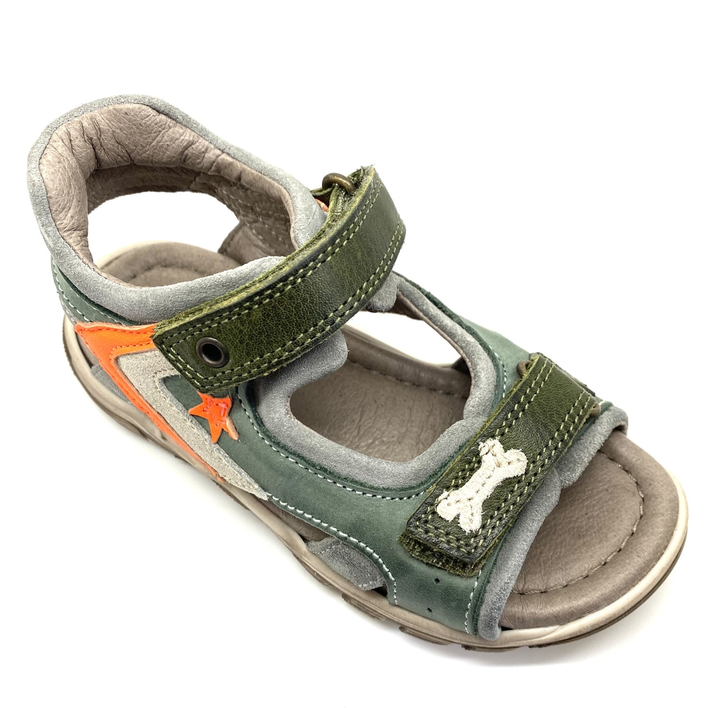 Stones and Bones sandaal met ster fluo oranje