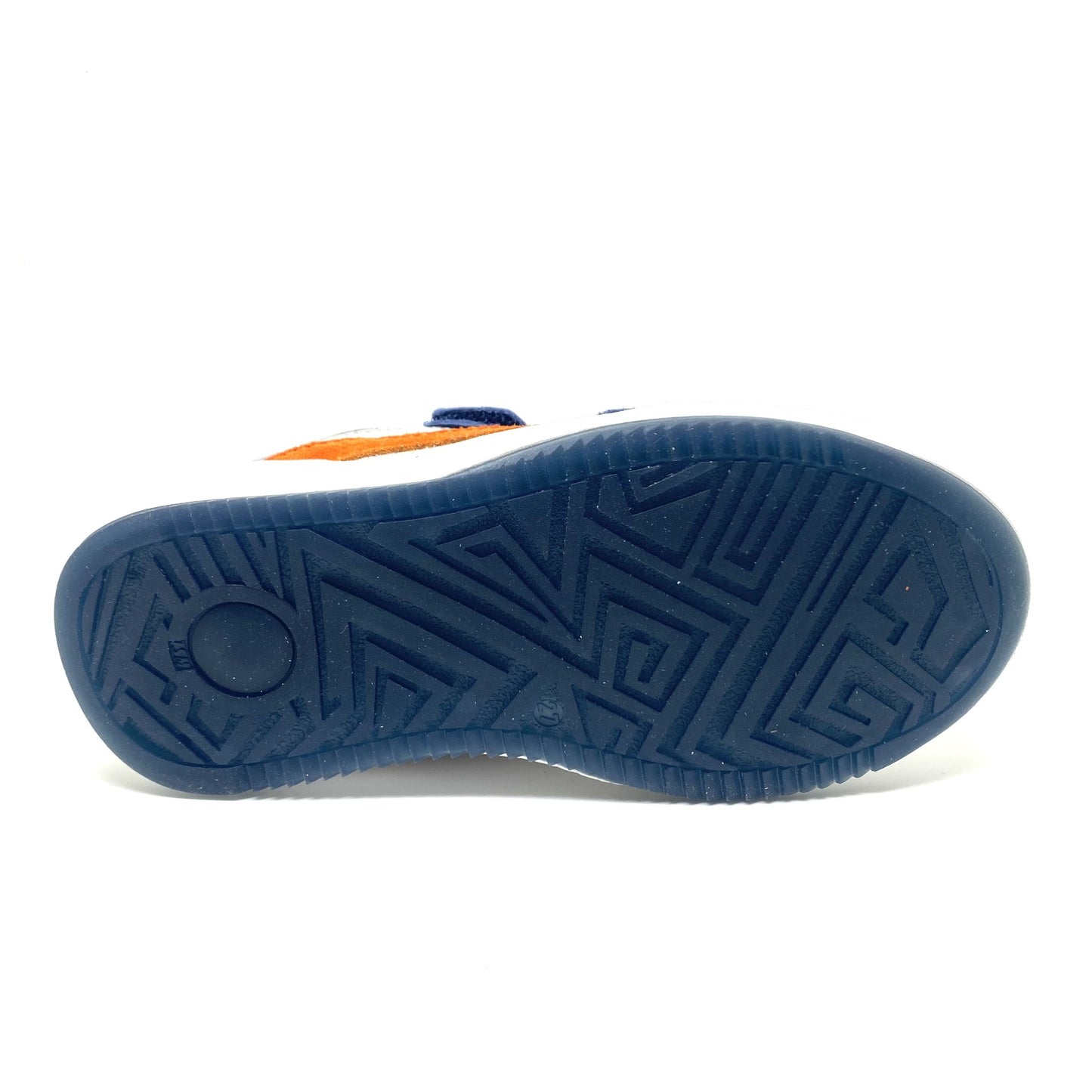 Stones and Bones lage blauwe sneaker met velcro.