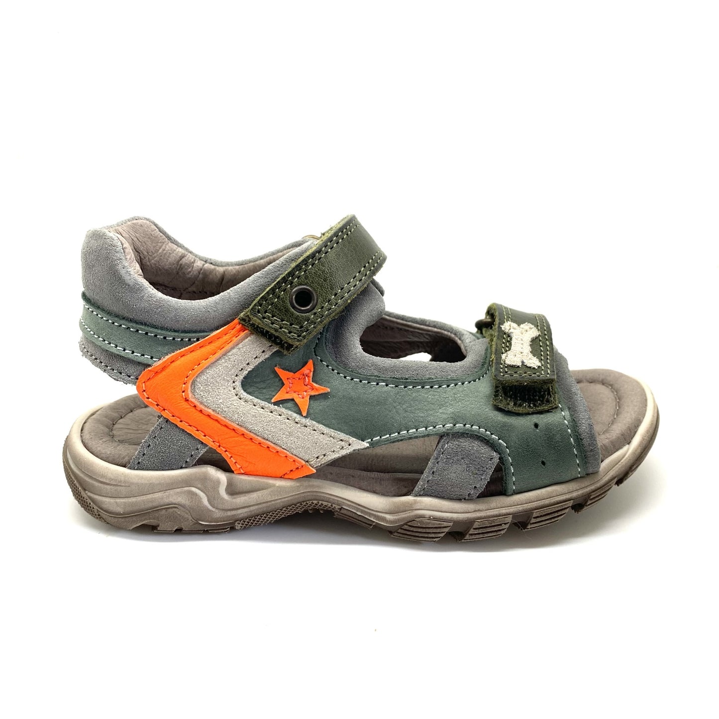 Stones and Bones sandaal met ster fluo oranje