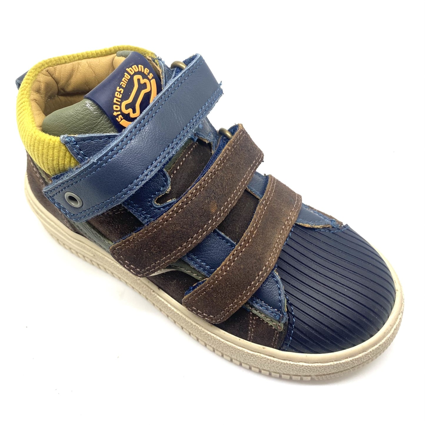 Stones and Bones MUNCH sneaker met velcro en rubberen tip