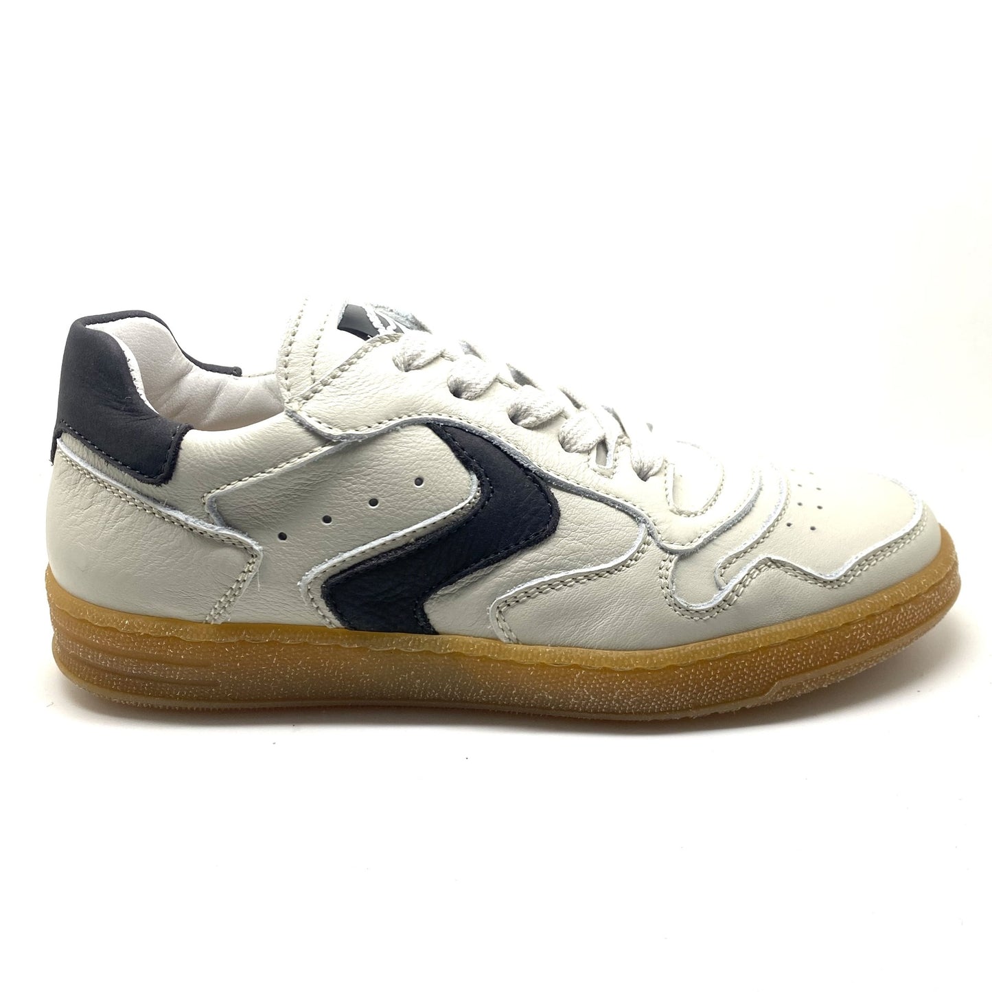Stones and Bones HYPER lage sneaker wit donker blauw