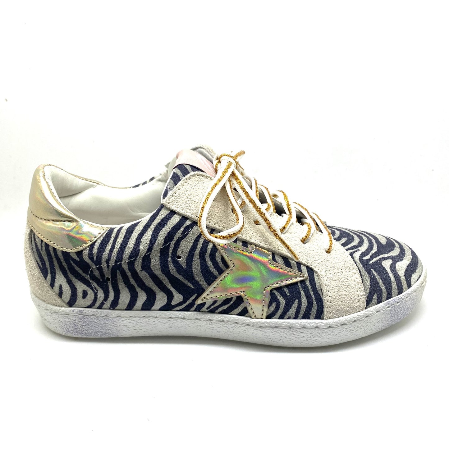 Rondinella lage sneaker met zebra print