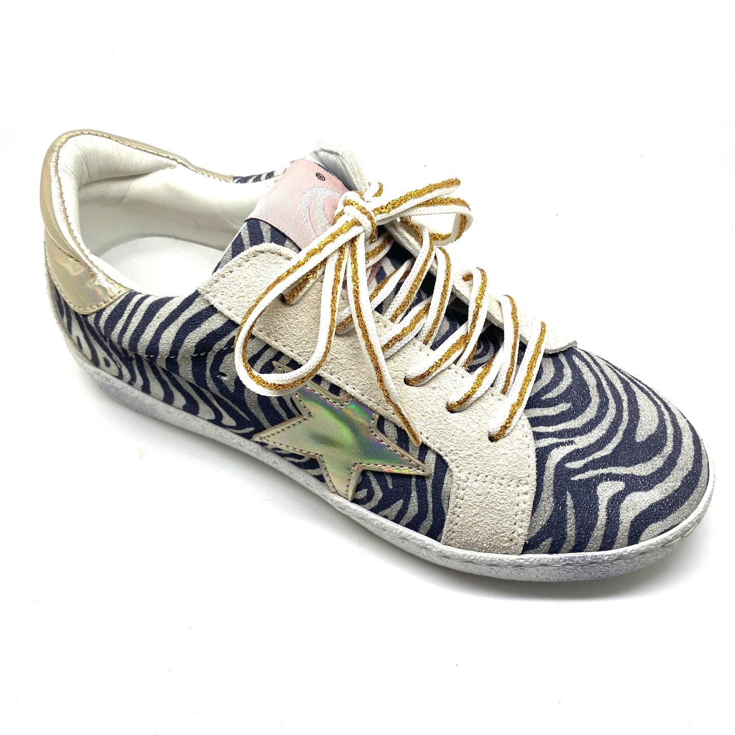 Rondinella lage sneaker met zebra print