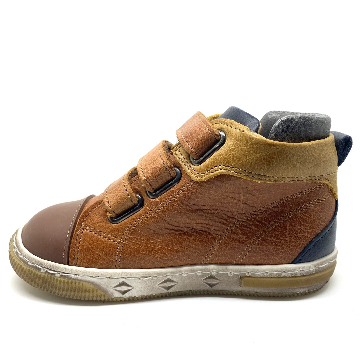 Zecchino D'oro schoen cognac met 3 plakkers
