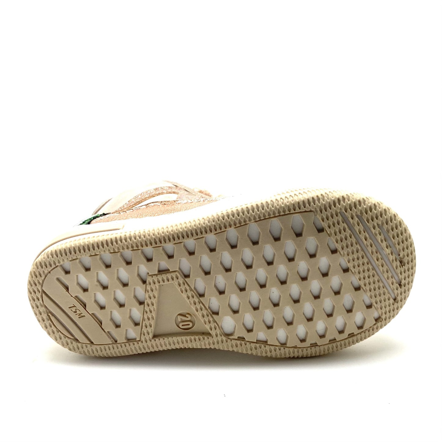 Zecchino D'oro roos sneakertje met groene glitter