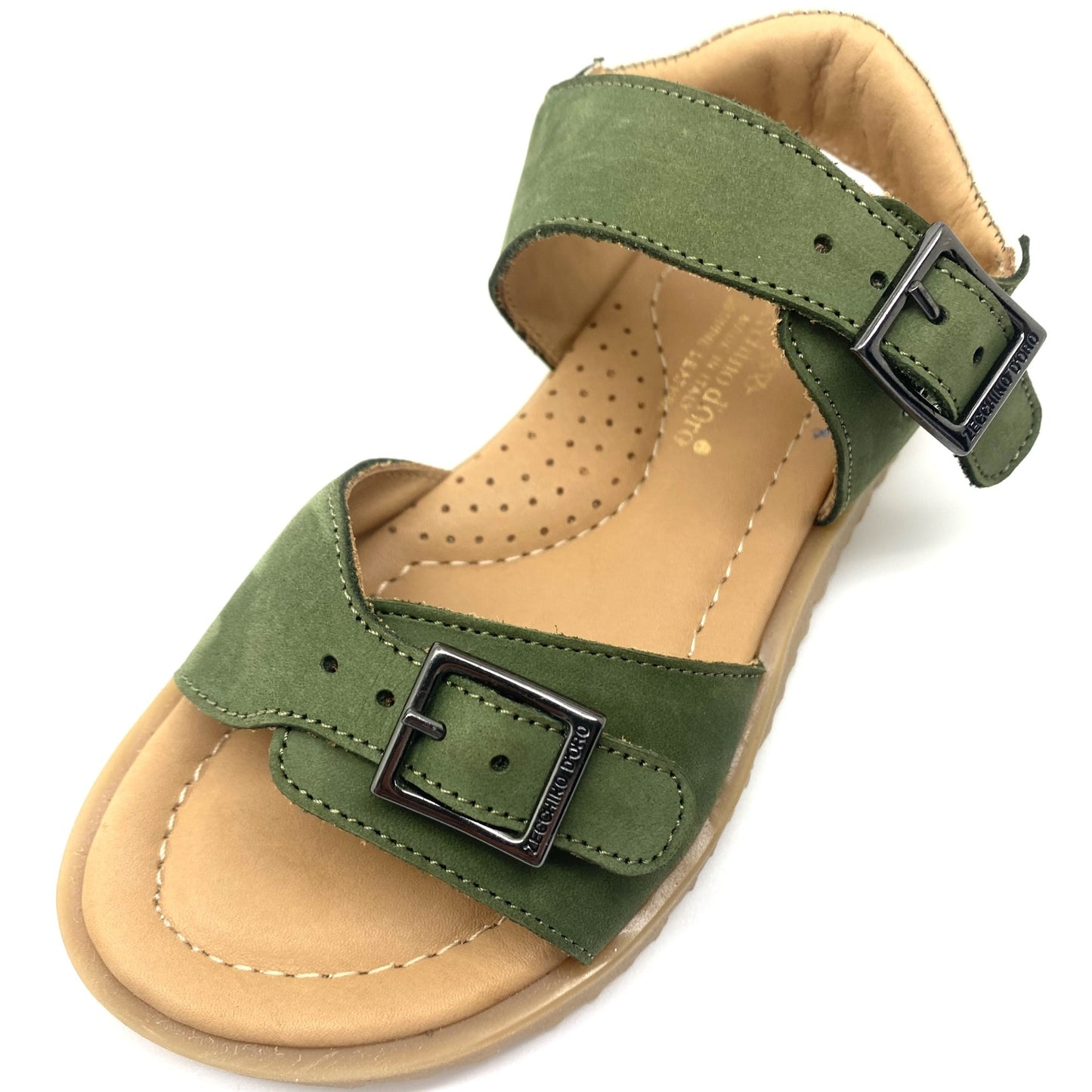 Zecchino D'oro sandaal kaki met gesp