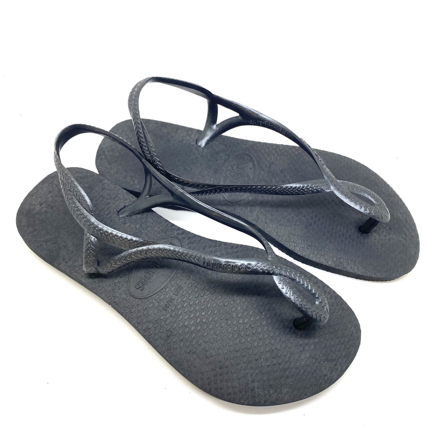 Havaianas zwart met bandje achteraan