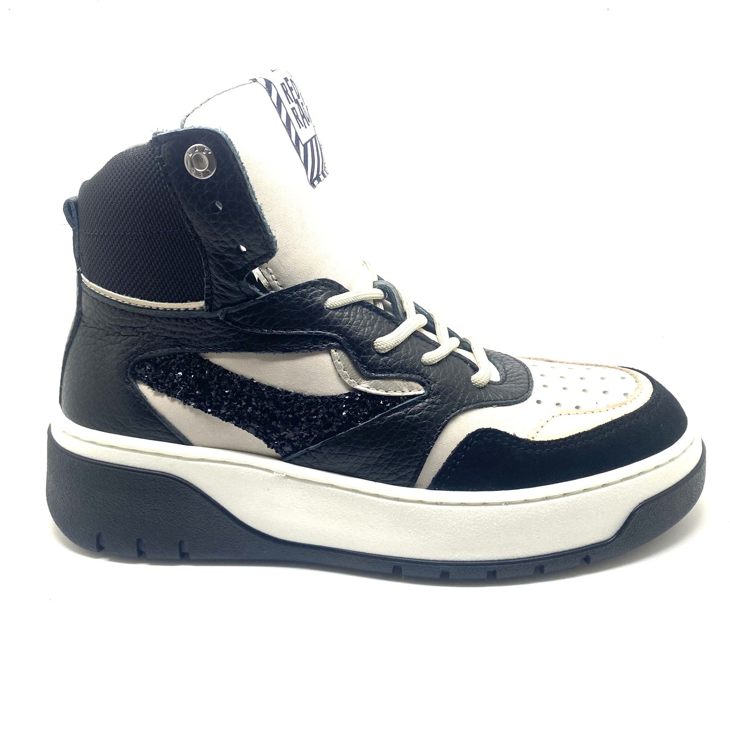 Red Rag zwart met witte sneaker