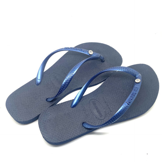 Havaianas blauw met diamant