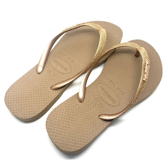 Havaianas teenslipper met gouden glitters