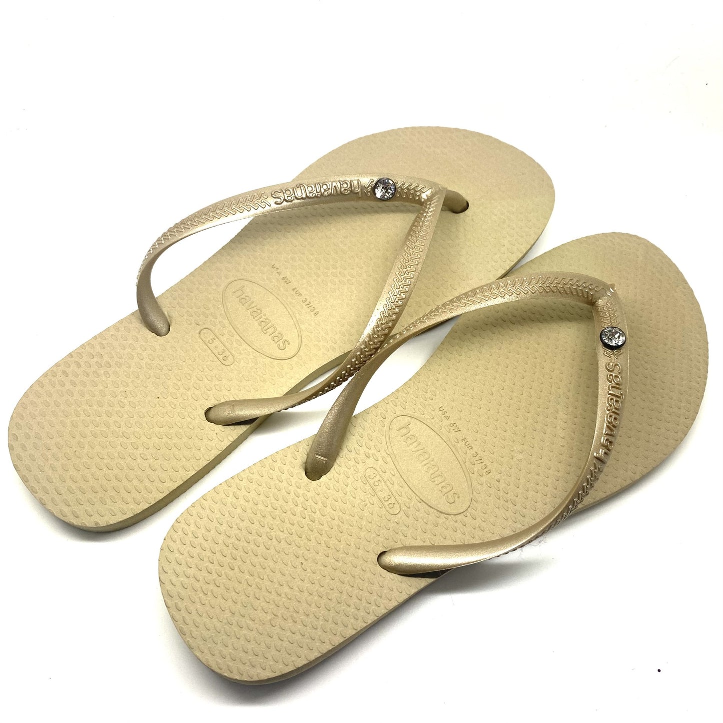 Havaianas goud met diamant