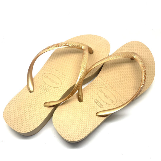 Havaianas goud met dikke zool