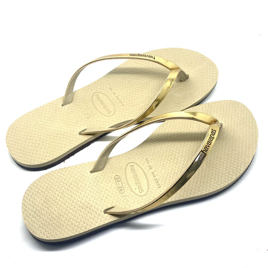 Havaianas goud fijn bandje