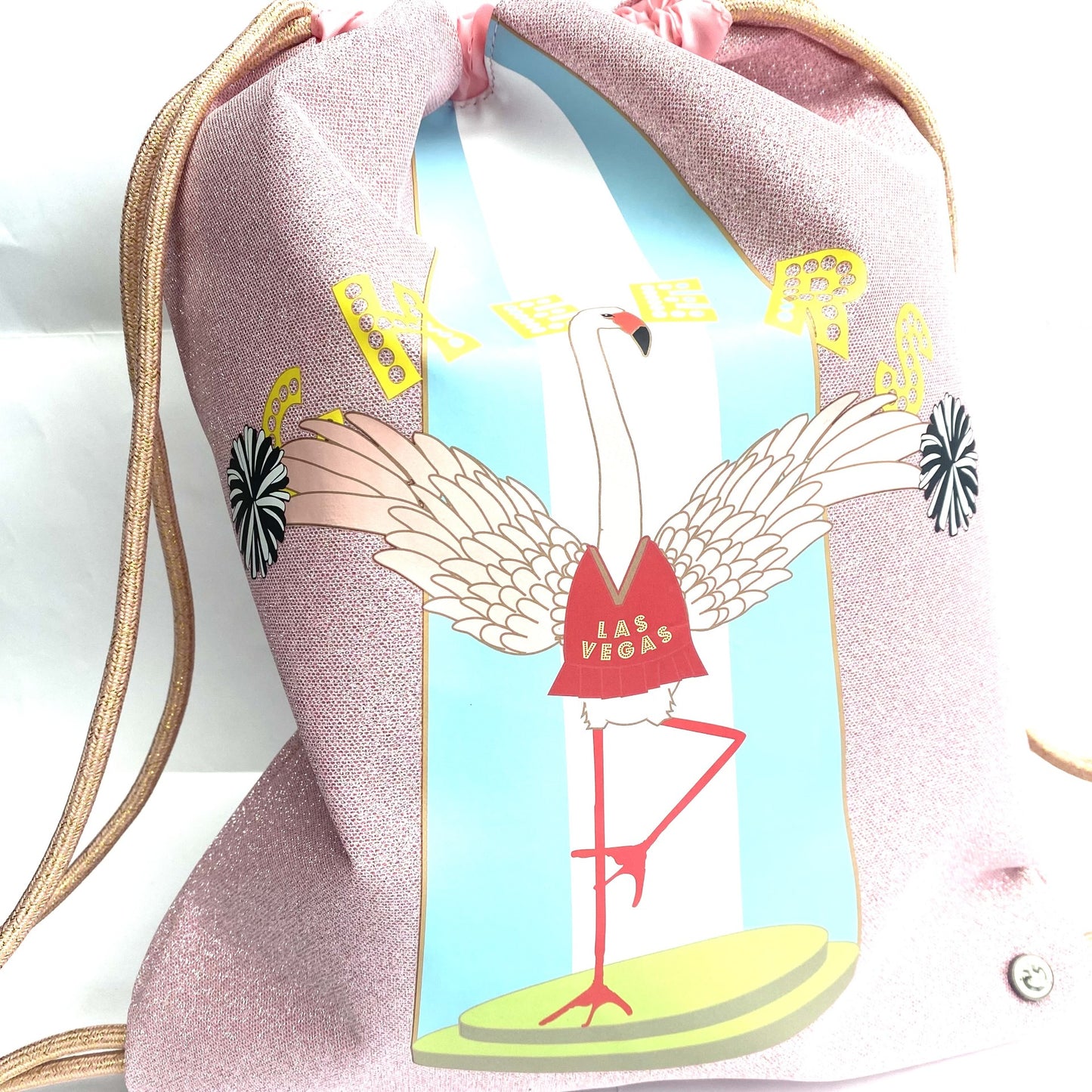 Jack Pierce zwem/sport tas roos flamingo.