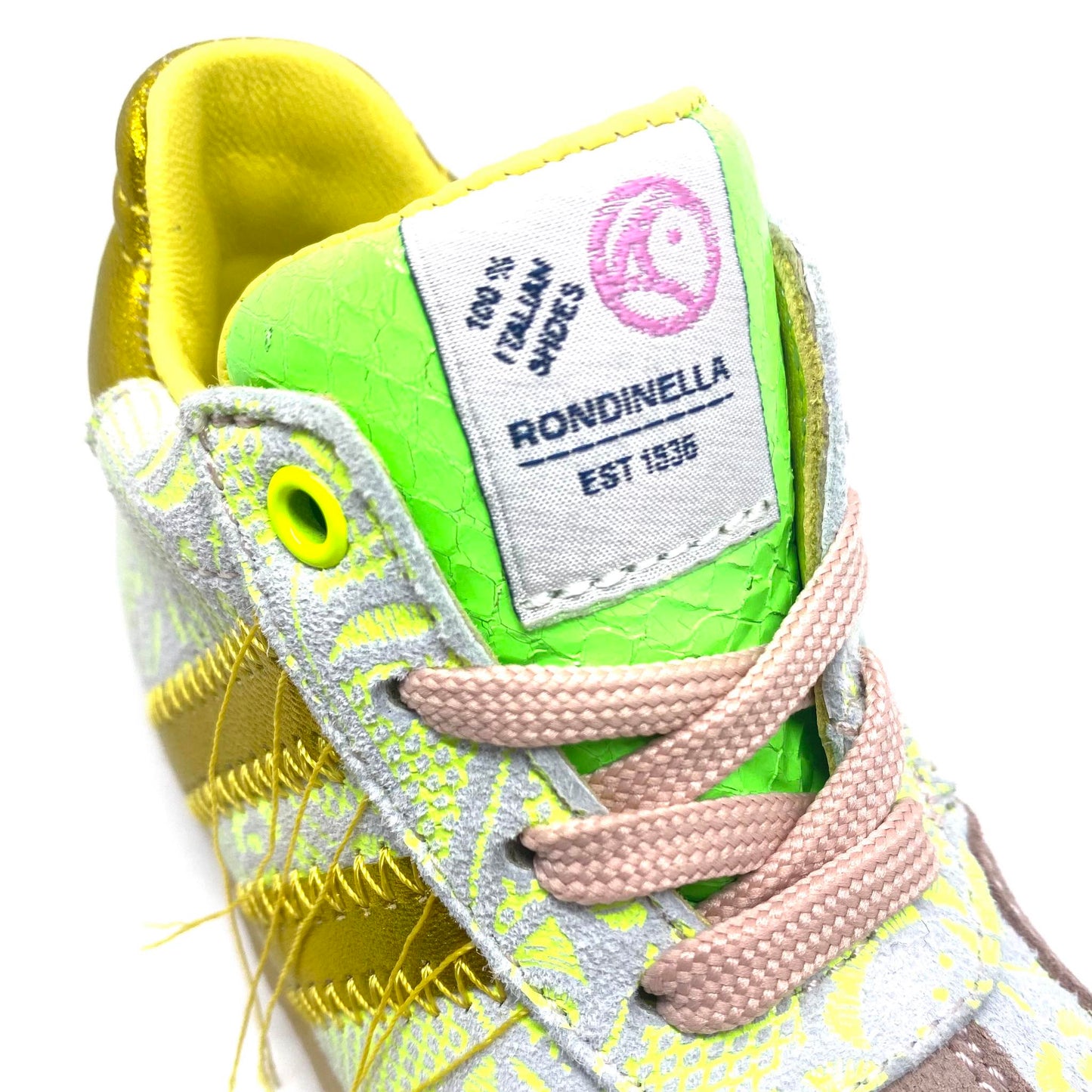 Rondinella sneaker geel groen.