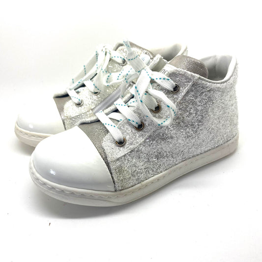 Rondinella sneaker wit glitter met rits