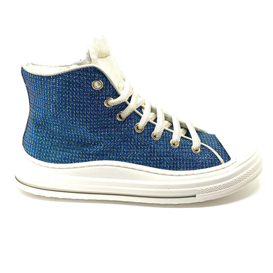 Zecchino D'oro hoge blauwe sneaker.