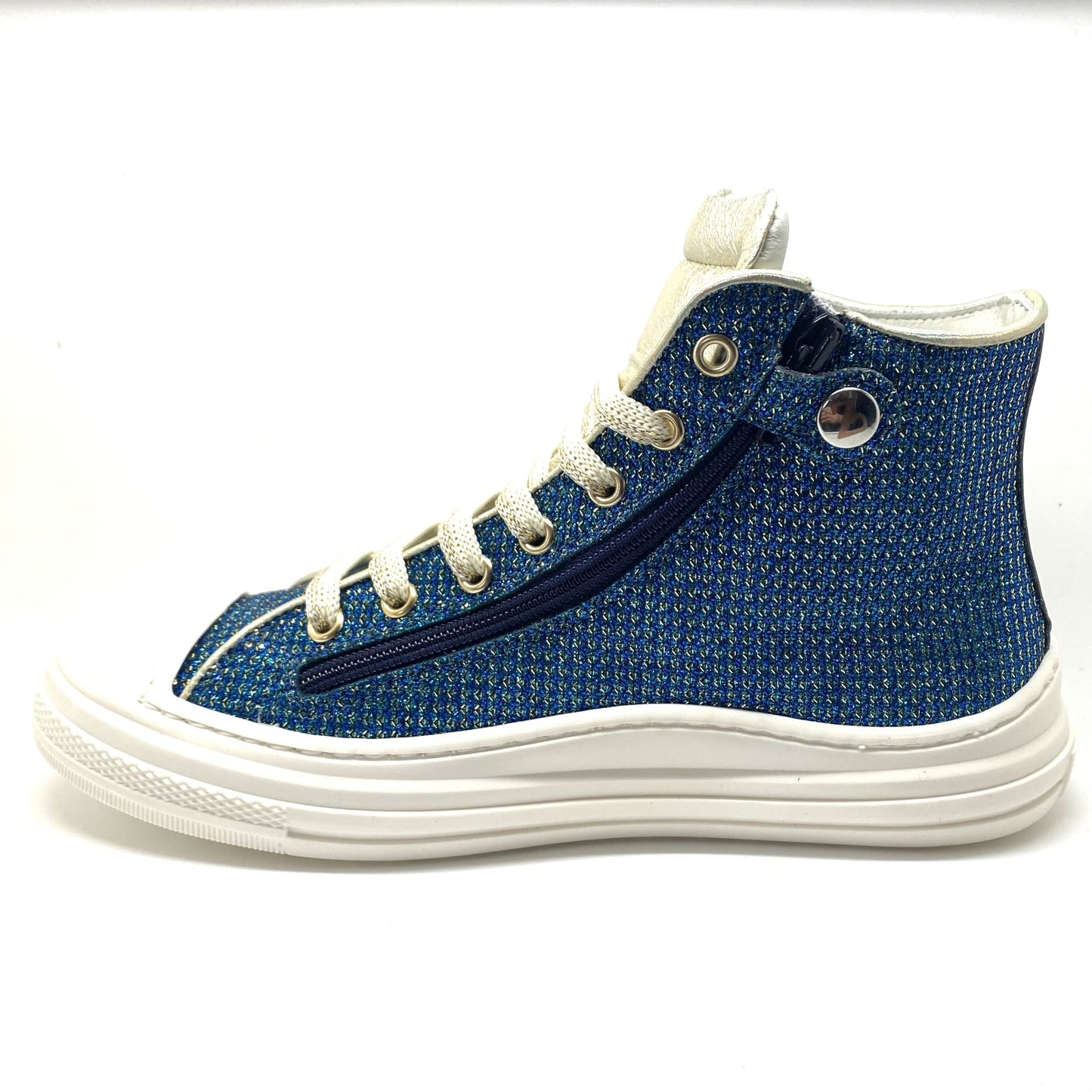 Zecchino D'oro hoge blauwe sneaker.