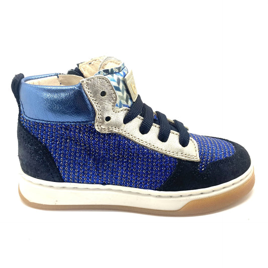 Beberlis sneaker blauw glitter